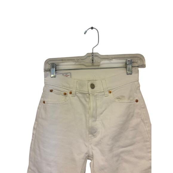 GAP Cheeky Straight High Rise Jeans White Denim Women’s 00P / 24 Petite - Picture 3 of 6